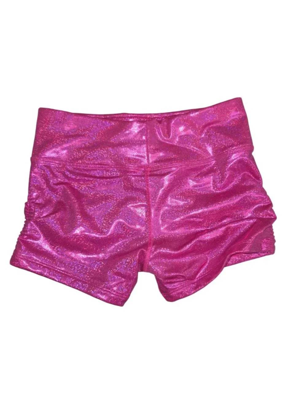 Justice Girls 12/14 Dance & Gym Sparkle Shorts Hot Pink 4402